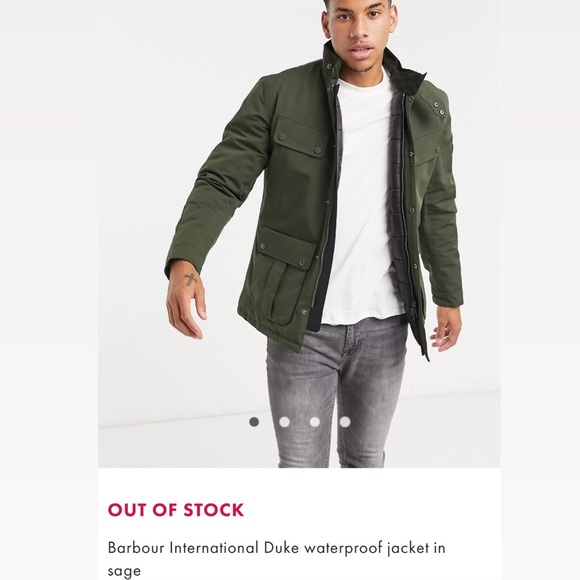 Barbour Other - Barbour Intl Waterproof Duke Jacket in Sage British Style